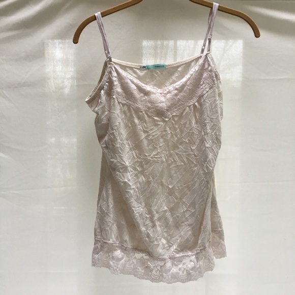 Maurices off white cami w/lace detail & adj straps - Picture 2 of 5